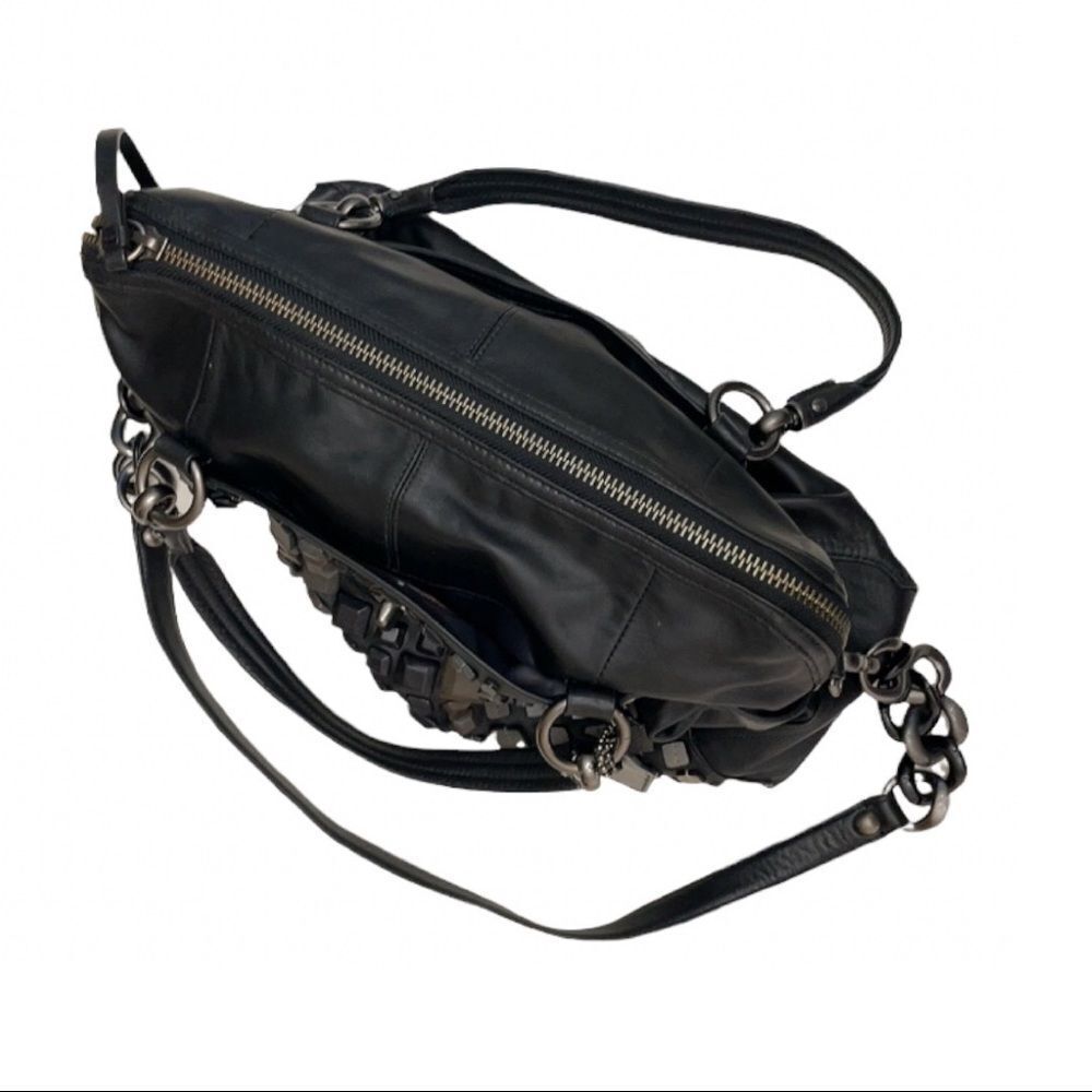 COACH Studded Flagship Ella Bag in Black - Picture 3 of 10